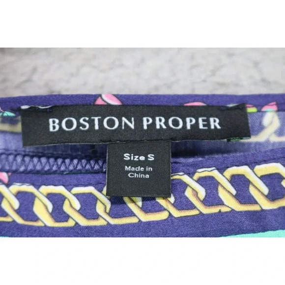 Boston Proper Silky Floral Dress-Size Small-Belted-Cold Shoulder-New w/Tags - Picture 6 of 11